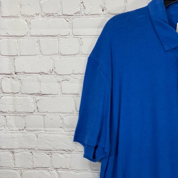 Original Penguin Blue Linen Heritage Slim Fit Polo - Picture 3 of 9